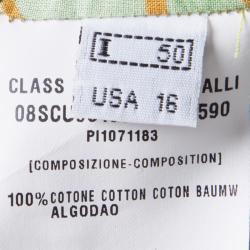 Class By Roberto Cavalli Green Printed Cotton Long Sleeve Button Front Shirt L
