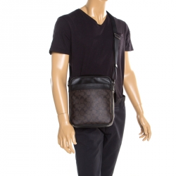 Coach Brown/Black Signature Coated Canvas and Leather Flight Messenger Bag