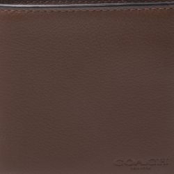 Coach Brown Leather ID Compact Bifold Wallet