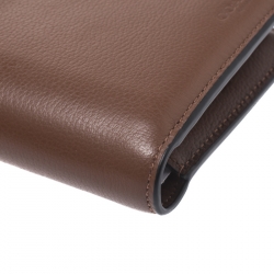 Coach Brown Leather ID Compact Bifold Wallet