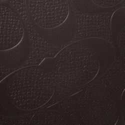 Coach Dark Brown Signature Leather Compact Bifold Wallet
