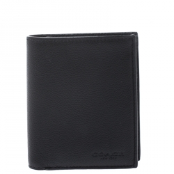 Coach Black Leather Slim Wallet