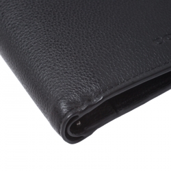 Pre Owned Coach Black Leather Slim Wallet