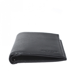 Pre Owned Coach Black Leather Slim Wallet
