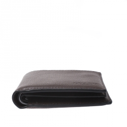 Coach Dark Brown Leather Compact Bifold Wallet