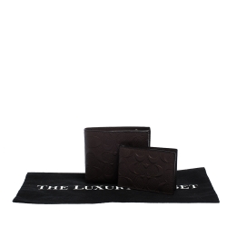 Coach Mahogany Signature Leather Compact Bifold Wallet