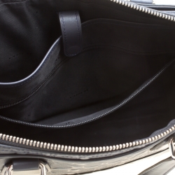 Pre Owned Coach Dark Blue Coated Canvas Hudson Slim Laptop Bag