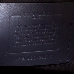 Pre Owned Coach Dark Blue Coated Canvas Hudson Slim Laptop Bag