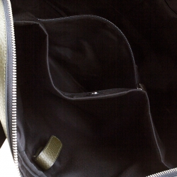 Pre Owned Coach Olive/Black Leather Business Briefcase Bag