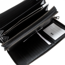 Coach Charcoal PVC Double Zip Travel Organizer