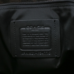 Coach Brown/Black Signature Coated Canvas and Leather Voyager Bag