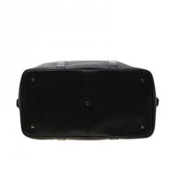 Coach Brown/Black Signature Coated Canvas and Leather Voyager Bag