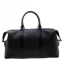Coach Black/Copper Signature Canvas and Leather Voyager 52 Bag
