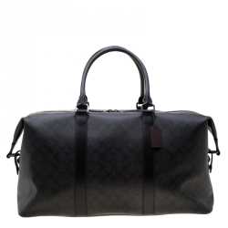 Coach Black/Copper Signature Canvas and Leather Voyager 52 Bag