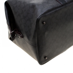 Coach Black/Copper Signature Canvas and Leather Voyager 52 Bag