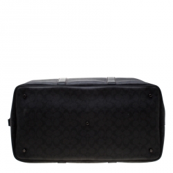 Coach Black/Copper Signature Canvas and Leather Voyager 52 Bag
