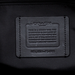 Coach Charcoal Signature Canvas and Leather Perry Slim Laptop Bag