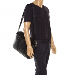 Coach Charcoal Signature Canvas and Leather Perry Slim Laptop Bag