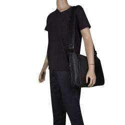 Pre Owned Coach Black Leather Messenger Bag