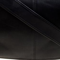 Pre Owned Coach Black Leather Messenger Bag
