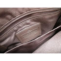 Coach Khaki/Brown Signature PVC and Leather Messenger Bag