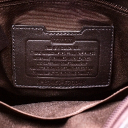 Coach Brown Signature Embossed PVC Heritage Crossbody Bag