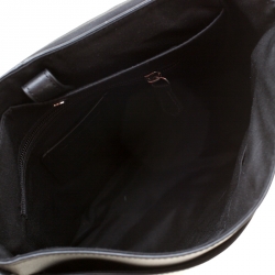 Coach Black Signature Embossed Leather Charles Messenger Bag