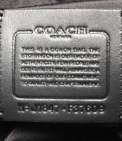 Coach Gray Signature PVC and Leather Crossbody Bag