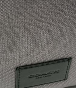 Coach Gray Signature PVC and Leather Crossbody Bag