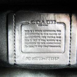 Coach Black Leather Pouch Bag