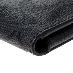Coach Grey Signature Coated Canvas Long Bifold Wallet    