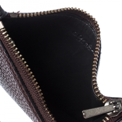 Coach Black/Maroon Leather Credit Card Holder  