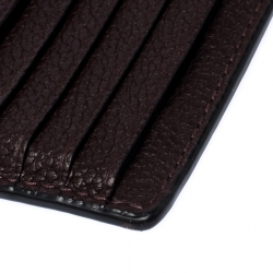 Coach Black/Maroon Leather Credit Card Holder  