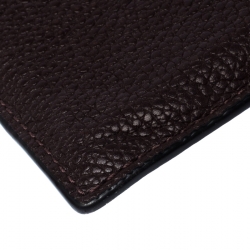 Coach Black/Maroon Leather Credit Card Holder  