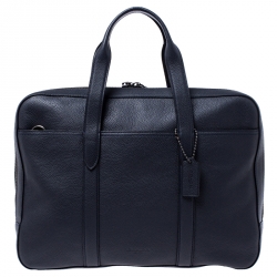 Coach Navy Blue Leather Metropolitan Soft Briefcase Bag