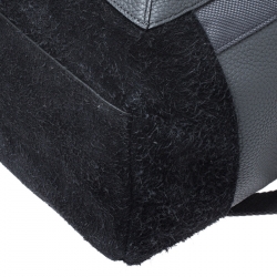 Pre Owned Coach Grey Leather, Nylon and Suede Manhattan Backpack