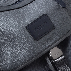 Pre Owned Coach Grey Leather, Nylon and Suede Manhattan Backpack