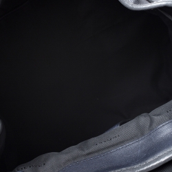 Pre Owned Coach Grey Leather, Nylon and Suede Manhattan Backpack