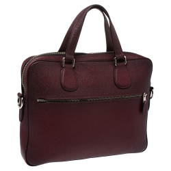 Coach Burgundy Ombre Leather Briefcase 