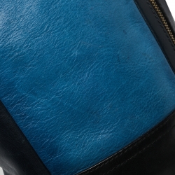 Coach Black/Blue Leather Camden Convertible Sling Backpack