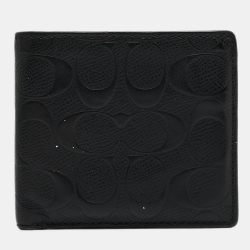 Coach black wallet online mens