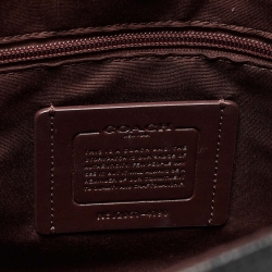 Coach Black Signature Coated Canvas and Leather Hamilton Portfolio Briefcase 