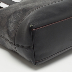 Coach Black Signature Coated Canvas and Leather Hamilton Portfolio Briefcase 