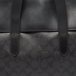 Coach Black Signature Coated Canvas and Leather Hamilton Portfolio Briefcase 