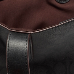 Coach Black Signature Coated Canvas and Leather Hamilton Portfolio Briefcase 