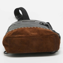 Coach Black/Brown Leather and Suede Sling Bag