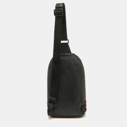 Coach Black/Brown Leather and Suede Sling Bag