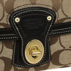 Pre Owned Coach Signature Turnlock Wallet