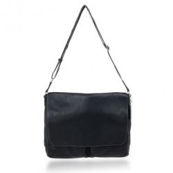 Coach Black Heritage Web Leather Messenger