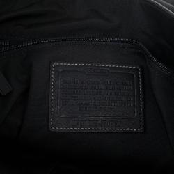 Coach Black Heritage Web Leather Messenger